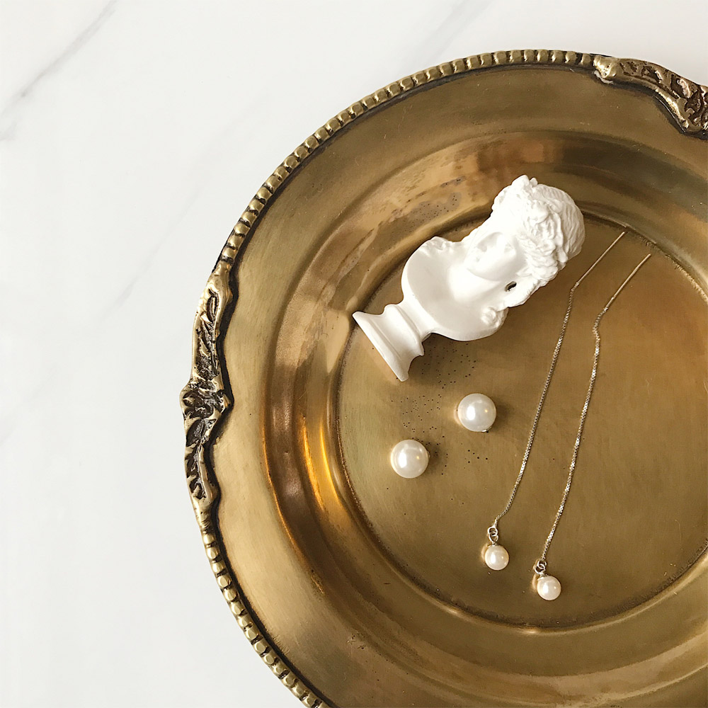 E028大小珍珠耳线