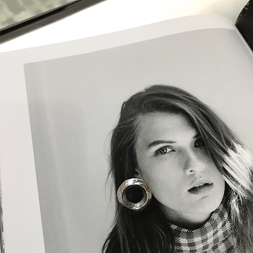 E024复古做旧圆圈耳钉