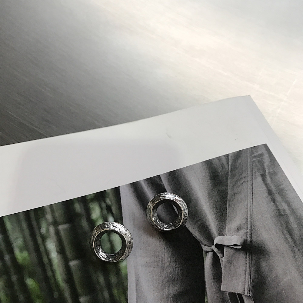 E024复古做旧圆圈耳钉