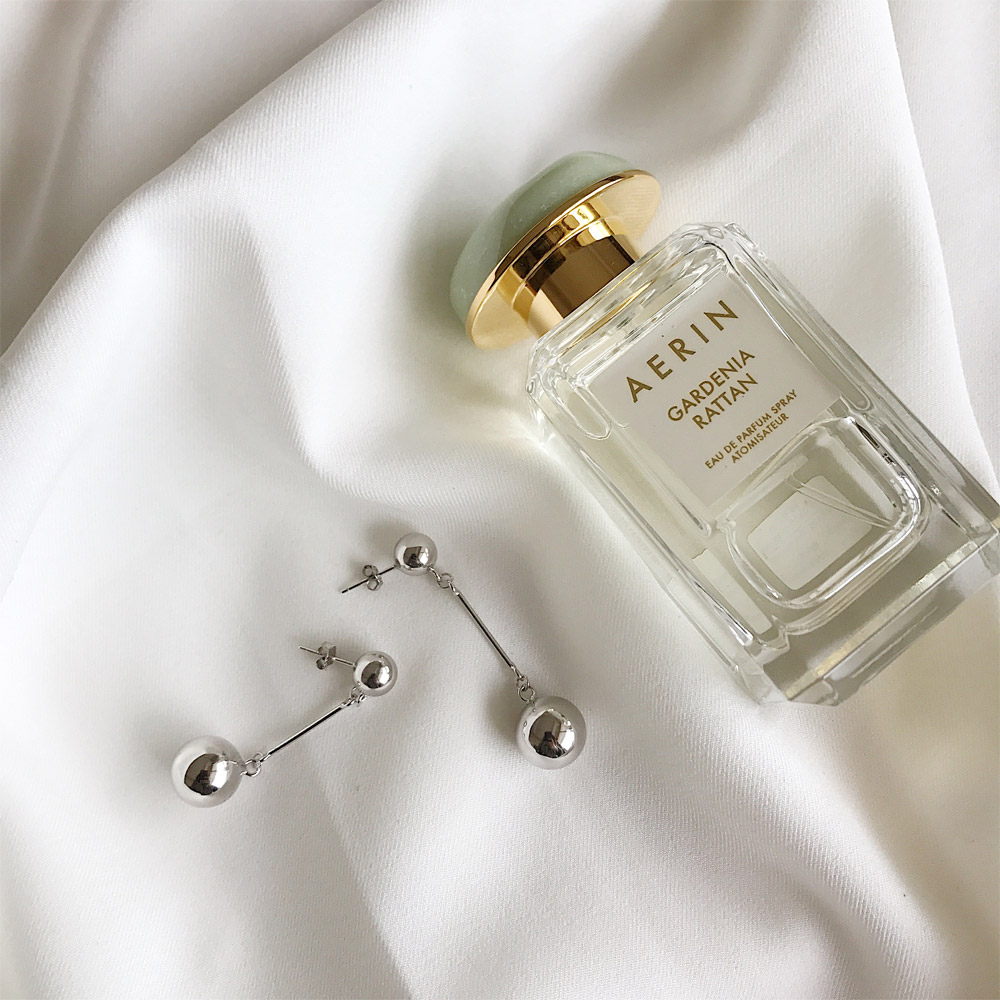 E027大小银珠耳钉