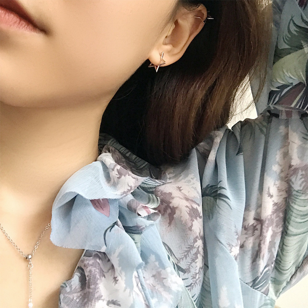 E030爱心星星皇冠耳钉