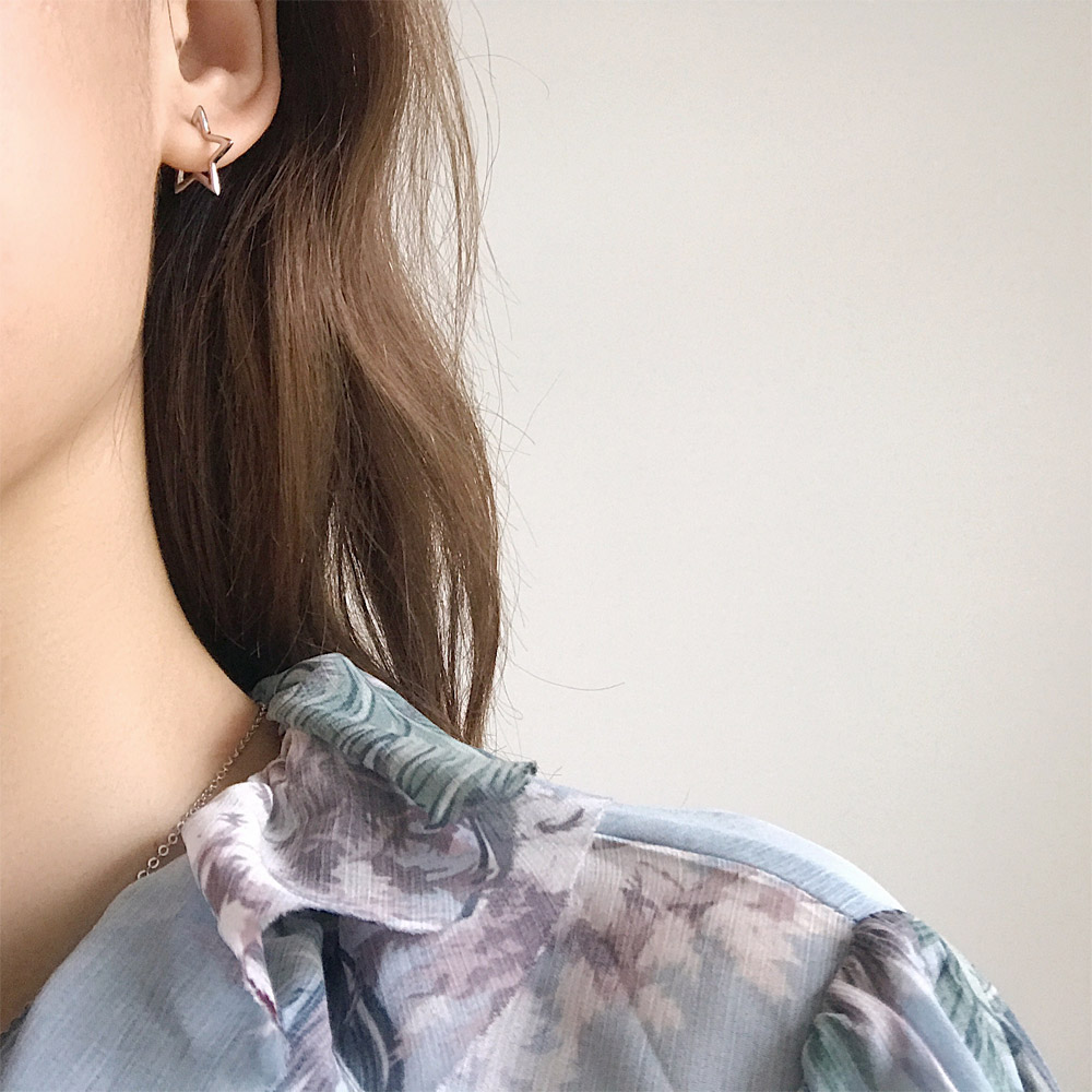 E030爱心星星皇冠耳钉